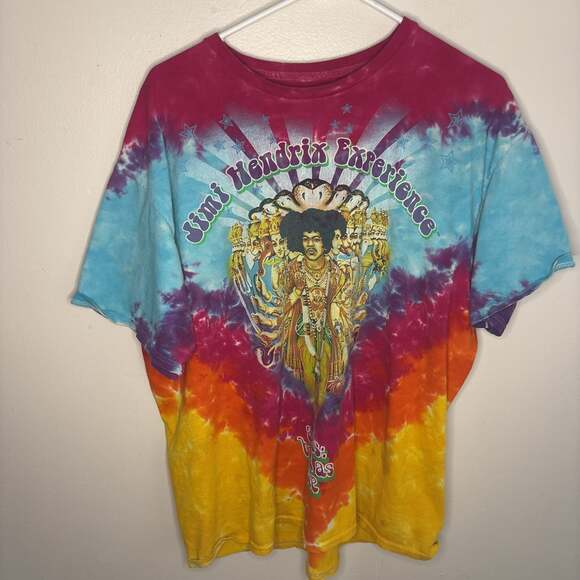 VTG Liquid Blue Jimi Hendrix Experience T-Shirt - Picture 1 of 5